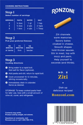 Ronzoni Pasta Ziti No. 2 - 16 Oz - Image 6