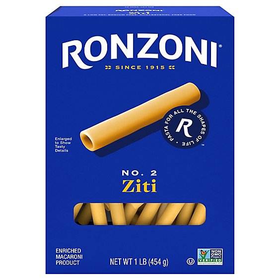 Ronzoni Pasta Ziti No. 2 - 16 Oz