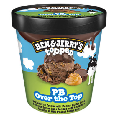 Ben & Jerry's PB Over the Top Topped Ice Cream - 15.2 Oz - Image 2