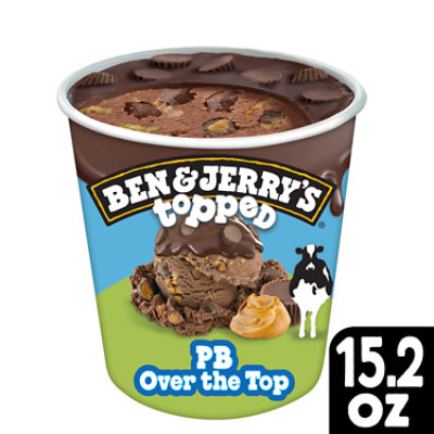 Ben & Jerry's PB Over the Top Topped Ice Cream - 1 Pint