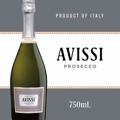 Avissi Prosecco Sparkling White Wine Bottle - 750 Ml - Image 1