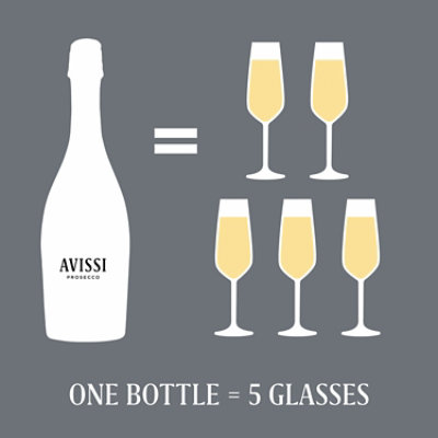 Avissi Prosecco Sparkling White Wine Bottle - 750 Ml - Image 5