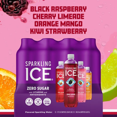 Sparkling Ice Sparkling Water With Caffeine Black Raspberry - 4-16 Fl. Oz. - Image 2