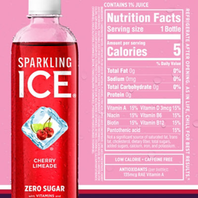 Sparkling Ice Sparkling Water With Caffeine Black Raspberry - 4-16 Fl. Oz. - Image 5