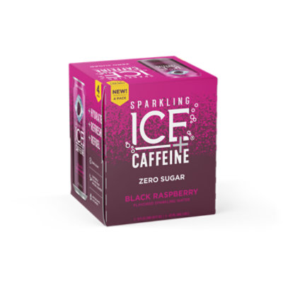 Sparkling Ice Sparkling Water With Caffeine Black Raspberry - 4-16 Fl. Oz. - Image 1