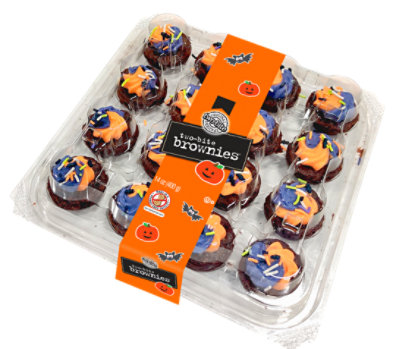 Two-bite Brownies Ghost Sprinkles Party Platter Orange And Black Icing Wit - 14 OZ - Image 1