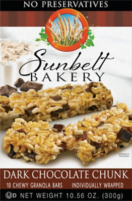 Sunbelt Bakery Granola Snack Bar Dark Chocolate Chunk - 10.56 Oz