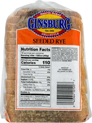 Ginsberg Seeded Rye Bread - 20 OZ - Image 2