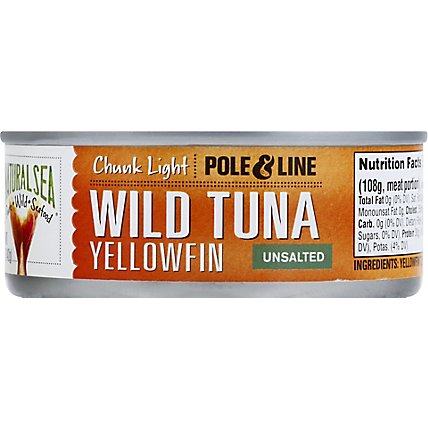 Natural Sea Tuna Ylwfn Chunk In Water - 6 OZ - Image 2