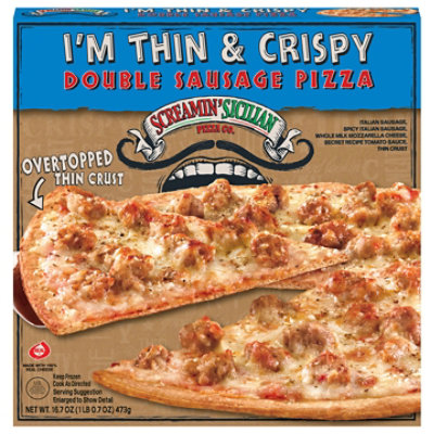 Screamin Sicilian Thin & Crispy Double Sausage Pizza - 16.7 Oz - Image 1