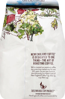 New England Coffee Ground Eye Opener Blend Caffeine Foil Bag - 9 OZ - Image 2