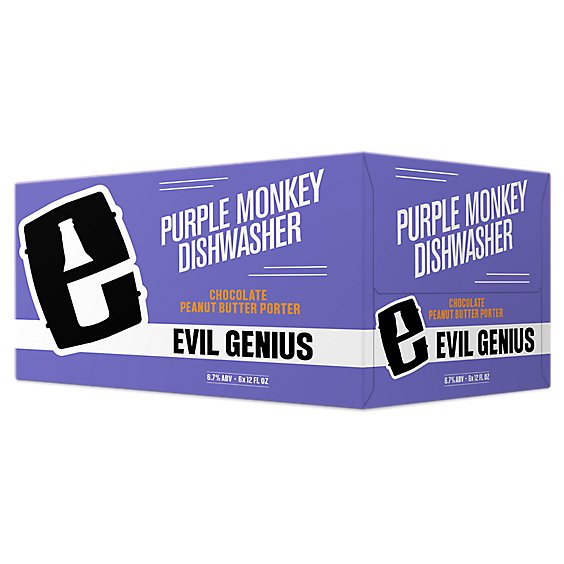 Evil Genius Purple Monkey Dishwasher Cho Porter 6 Count Long Neck Bottles - 6-12 FZ
