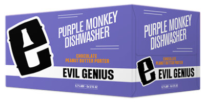 Evil Genius Purple Monkey Dishwasher Cho Porter 6 Count Long Neck