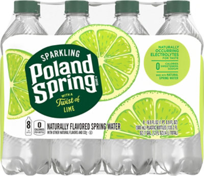 Poland Spring Sparkling Lime - 8-16.9 FZ - Image 1
