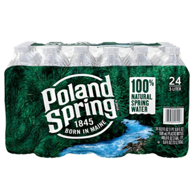 Poland Spring Brand 100% Natural Spring Water (Non Deposit) - 24-16.9 Fl. Oz. - Image 1