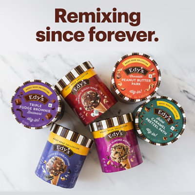 Edy's And Dreyer's Rocky Road Collection Salted Caramel Pretzel Path Ice Cream - 1.5 Quart - Image 3