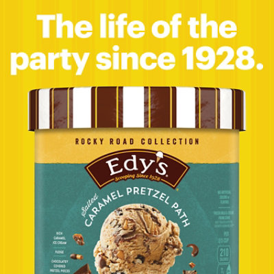 Edy's And Dreyer's Rocky Road Collection Salted Caramel Pretzel Path Ice Cream - 1.5 Quart - Image 2