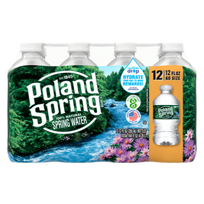 Poland Spring Natural Spring Water - 12-12 FZ - Image 1