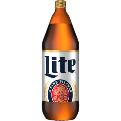 Miller Lite American Style Light Lager Beer 4.2% ABV Bottle - 40 Fl. Oz. - Image 1