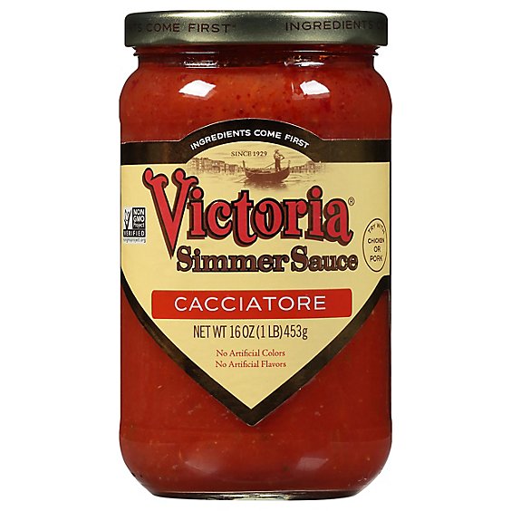 Victoria Sauce Cacciatore For Pork and Chicken - 16 Oz