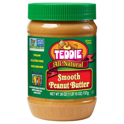 Teddie All Natural Smooth Peanut Butter - 26 Oz - Image 1