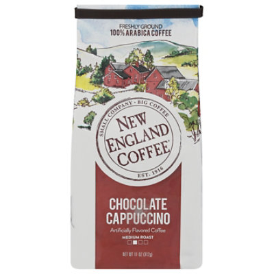 New England Coffee Ground Chocolate Cappuccino  Caffeine Foil Bag - 11 OZ - Image 3