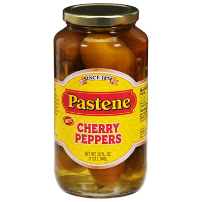 Pastene Pepper Cherry Whole - 32 OZ