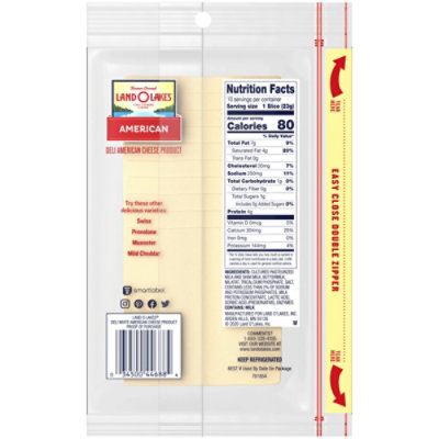 Land O Lakes Cheese Pre Sliced White American 10 Count - 8 Oz - Image 5