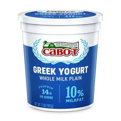 Cabot Plain Greek Yogurt 10% Milkfat - 32 OZ - Image 1