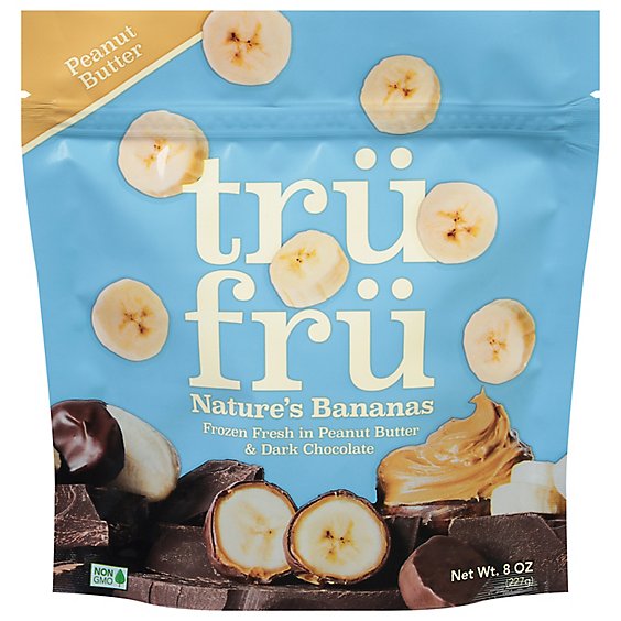 Hyper-chilled Nature's Bananas Frozen Fresh In Peanut Butter And Dark Choco - 8 OZ