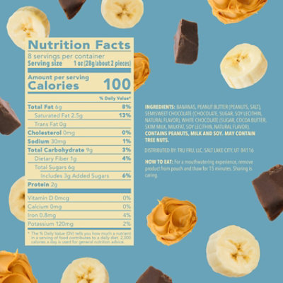 Hyper-chilled Nature's Bananas Frozen Fresh In Peanut Butter And Dark Choco - 8 OZ - Image 2