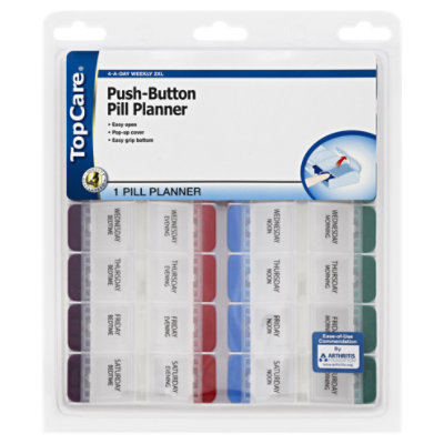 TopCare Medtime Planner 7 Day 4x/Day Push Button - Each - Image 1