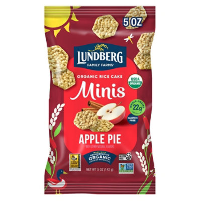 Lundberg Family Farms Regenerative Organic Certified Mini Rice Cakes Apple Pie - 5 Oz - Image 2