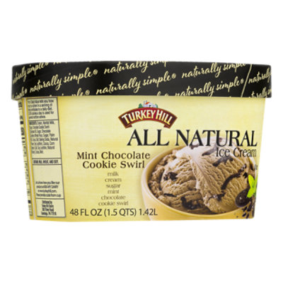 Turkey Hill All Natural Mint Chocolate Cookie Swirl - 48 FZ - Image 1