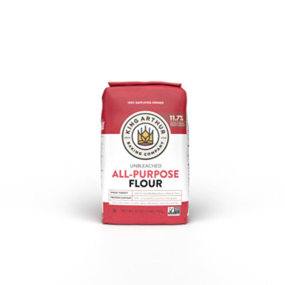 King Arthur Non-GMO Project Verified Certified Kosher No Preservatives All Purpose Unbleached Flour - 2 Lb - Image 3