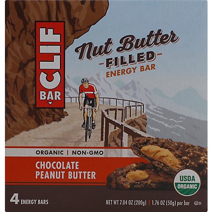 Clif Nut Butter Filled Chocolate Peanut Butter - 4-1.76 OZ - Image 2