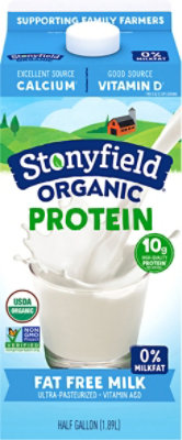 Stonyfield Organic Protein Fat Free Milk Half Gallon - 1.89 L - Image 2