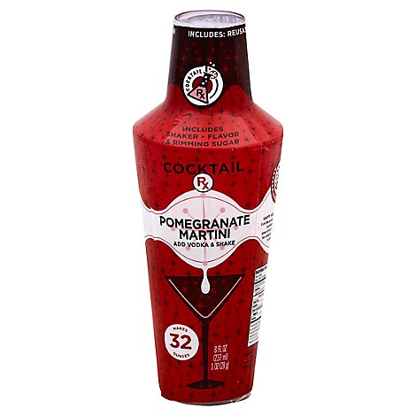 Cocktail Rx Shaker Pomegranate - 8 FZ