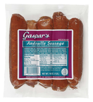 Gaspars Andouille Sausage - 1 LB - Image 1