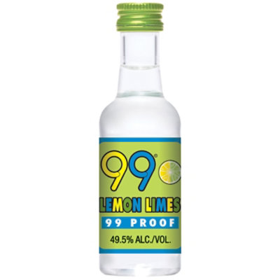 99 Brand Lemon Lime Liqueur 99 Proof In Bottle - 50 Ml - Image 1