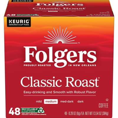 Folgers Classic Roast K-cup Coffee - 48 CT - Image 1