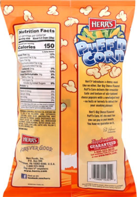 Herrs Hulless Big Cheese Cheese Snack - 5 OZ - Image 3