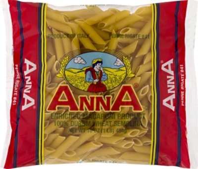 Anna Pasta Penne Rigate No. 41 - 16 Oz - Image 1