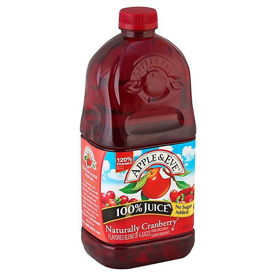 Apple & Eve Naturally Cranberry Juice Plastic Bottle - 64 FZ