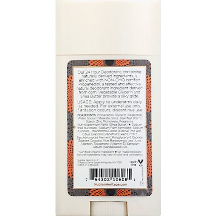 Nubian Heritage Deodorant 24 Hour All Natural African Black Soap - 2.25 Oz - Image 3