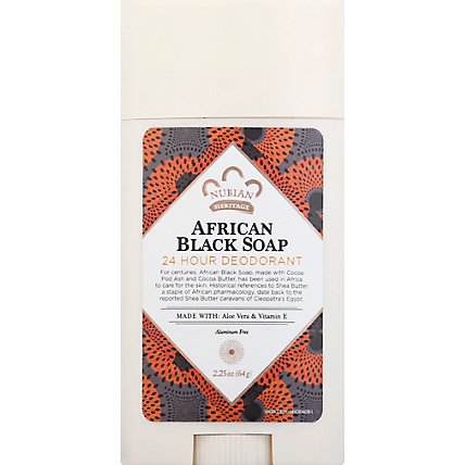 Nubian Heritage Deodorant 24 Hour All Natural African Black Soap - 2.25 Oz - Image 2
