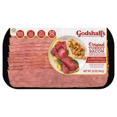 Godshalls Smoked Turkey Bacon - 12 OZ - Image 2