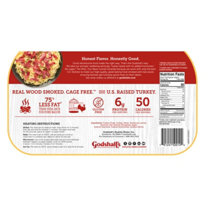 Godshalls Smoked Turkey Bacon - 12 OZ - Image 6