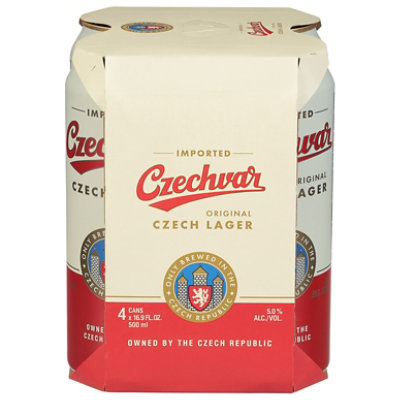 Czechvar Original Czech Lager In Cans  4-16 Fl. Oz. - Image 1