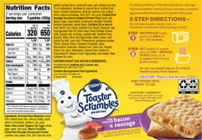 Pillsbury Toaster Scrambles Bacon & Sausage Frozen Breakfast Pastries  4 Count - 7.2 Oz - Image 5